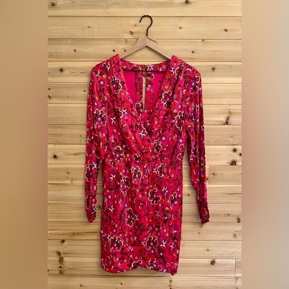 Maeve By Anthropologie Size Medium Wrap Front Tulip Hem Long Sleeve Dress - Picture 1 of 16